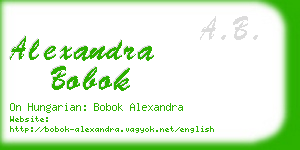 alexandra bobok business card